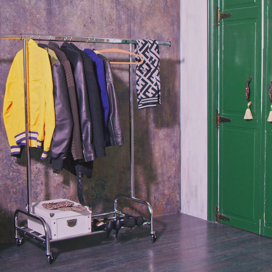 Kleiderständer, Kleiderständer Stabil,Rollgarderobe,Schwerlast Kleiderständer,Garderobenständer mit Ablage, Tatkraft Tiger, 12
