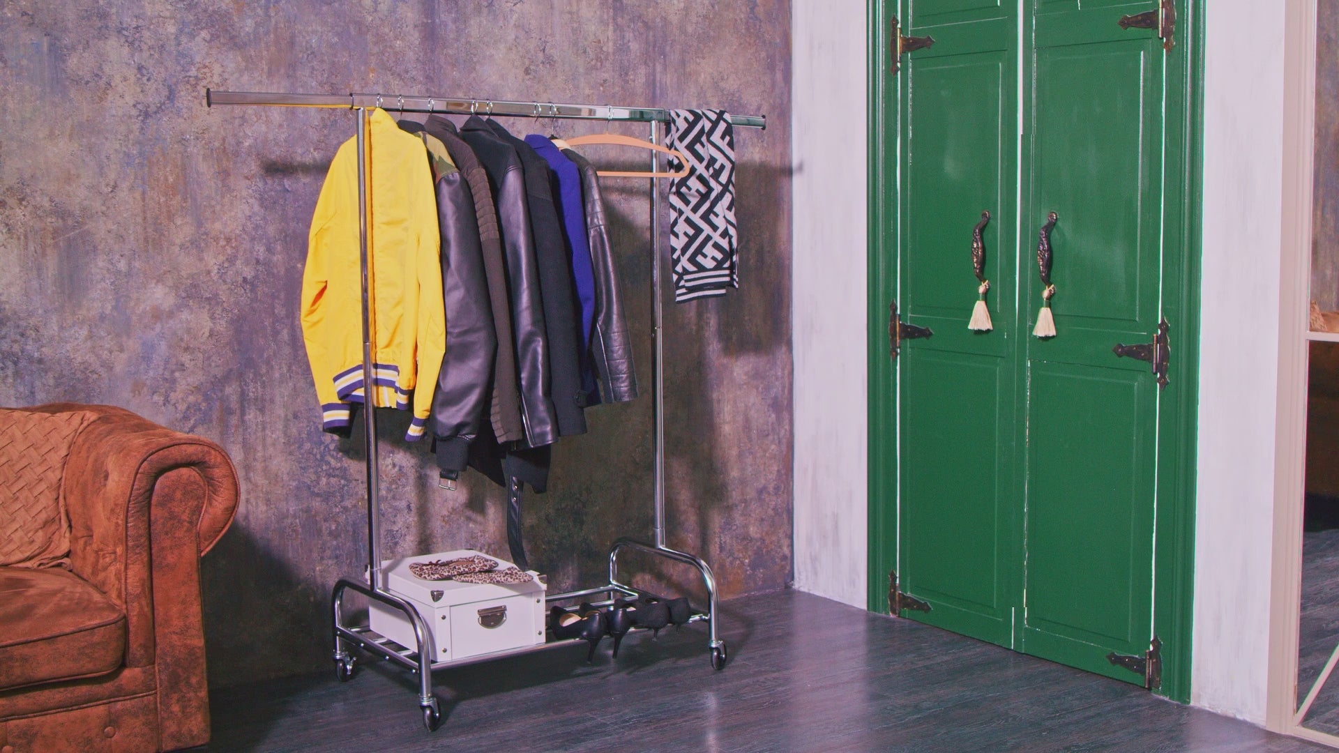 Kleiderständer, Kleiderständer Stabil,Rollgarderobe,Schwerlast Kleiderständer,Garderobenständer mit Ablage, Tatkraft Tiger, 12