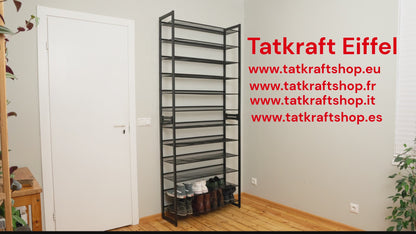 Schuhregal, 12 Ablagen, Schuhregal Schmal, Schuhregal Metall, Tatkraft Eiffel, video