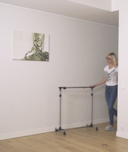 Tatkraft New York – Kleiderständer mit ausziehbarer Länge und Höhe, auf Rollen, 86–143 × 44 × 100–165 cm, aus Stahl, Edelstahl und ABS-Kunststoff
