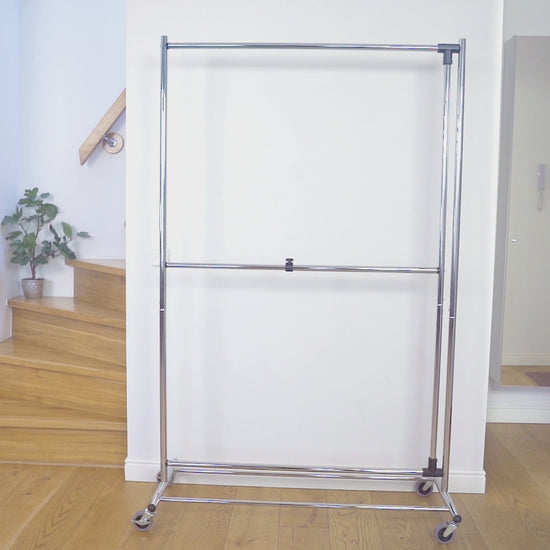 Kleiderständer, Kleiderständer Stabil, Schwerlast Kleiderständer,  Rollgarderobe, variabel Kleiderstangen, Tatkraft Marvel, v