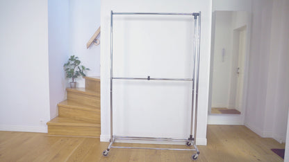 Kleiderständer, Kleiderständer Stabil, Schwerlast Kleiderständer,  Rollgarderobe, variabel Kleiderstangen, Tatkraft Marvel, v