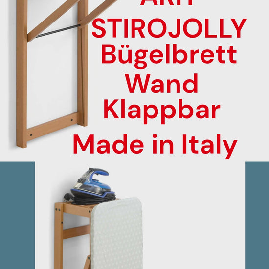 Bügelbrett, Bügelbrett Holz, Bügelbrett Wandmontage, Klappbar, 86x38cm, Made in Italy, ARIT STIROJOLLY, v