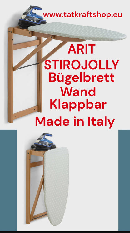 Bügelbrett, Bügelbrett Holz, Bügelbrett Wandmontage, Klappbar, 86x38cm, Made in Italy, ARIT STIROJOLLY, v
