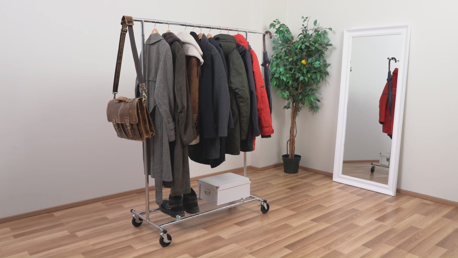 Stoffschrank, Faltschrank, Schwerlast Kleiderständer, bis 100 KG ,Kleiderständer mit Abdeckung, Tatkraft Duncan & Big, 8