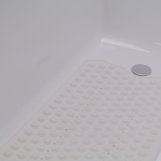 Badewannenmatte, Premium Italien, Antirutschmatte Badewanne, Badewannenmatte Rutschfest, 40x103cm, Weiß, Tatkraft Secure, 6