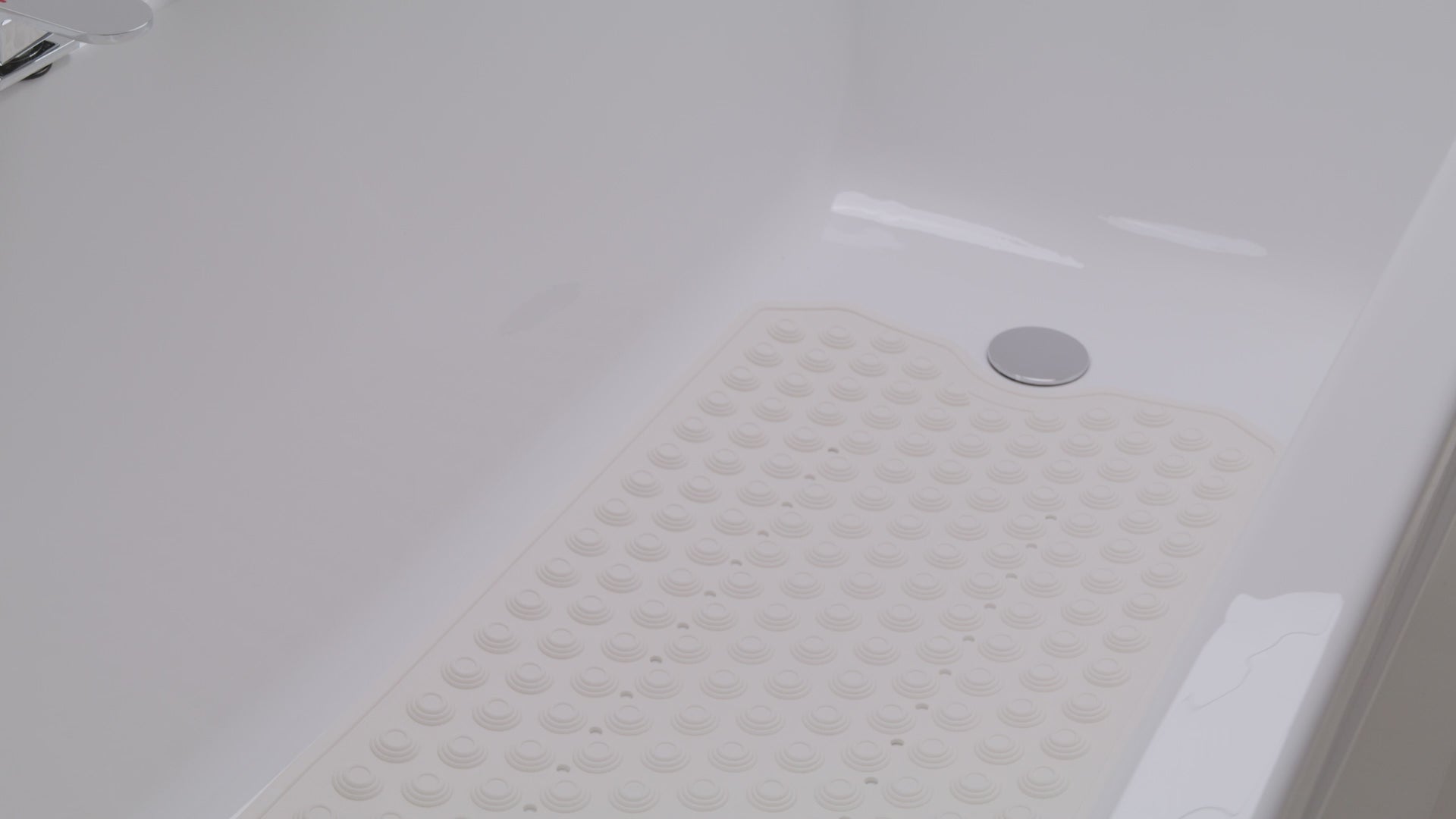 Badewannenmatte, Premium Italien, Antirutschmatte Badewanne, Badewannenmatte Rutschfest, 40x103cm, Weiß, Tatkraft Secure, 6