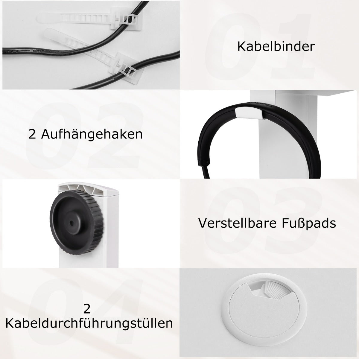 Costway - Höhenverstellbarer Schreibtisch 120 x 60 cm elektrischer Stehschreibtisch Rustikales Weiß