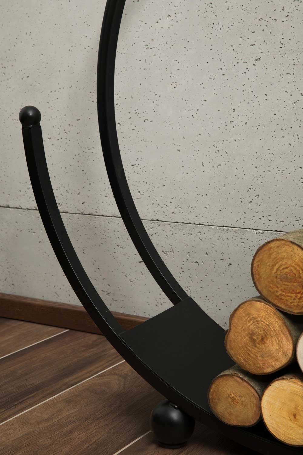 Kaminholzregal „SPIRAL“ 80cm, Kaminholzregal Metall, Kaminholzregal außen freistehend,  Handgemachte Qualität, 2