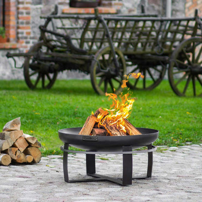 Feuerschale, Feuerschale Garten, Feuerschale 80 cm, große Feuerschale, Feuerschale Hoch, aus Stahl, Cook King VIKING, 5