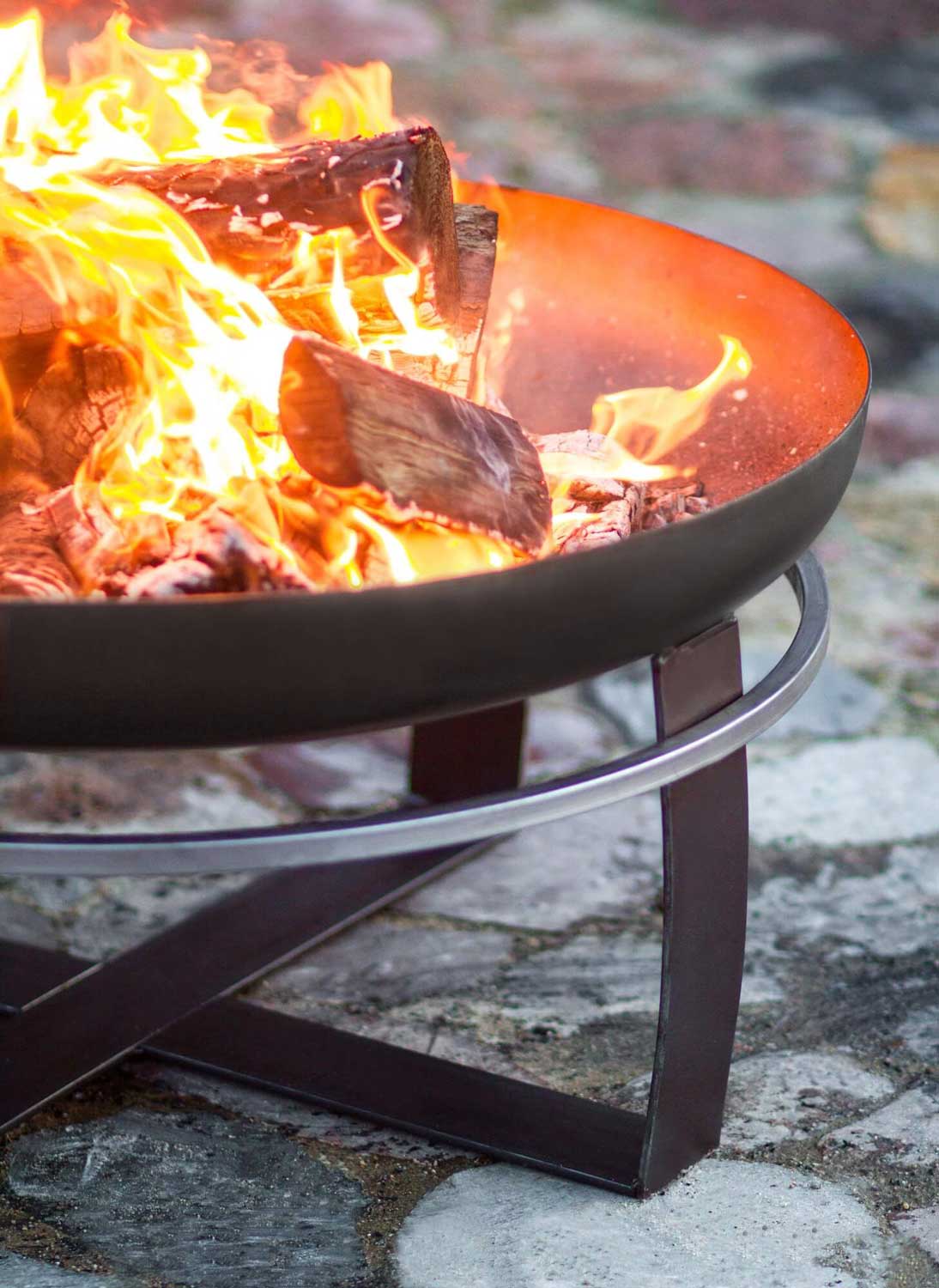 Feuerschale, Feuerschale Garten, Feuerschale 60 cm, Höhe: 36cm, aus Stahl, Cook King Viking, 5