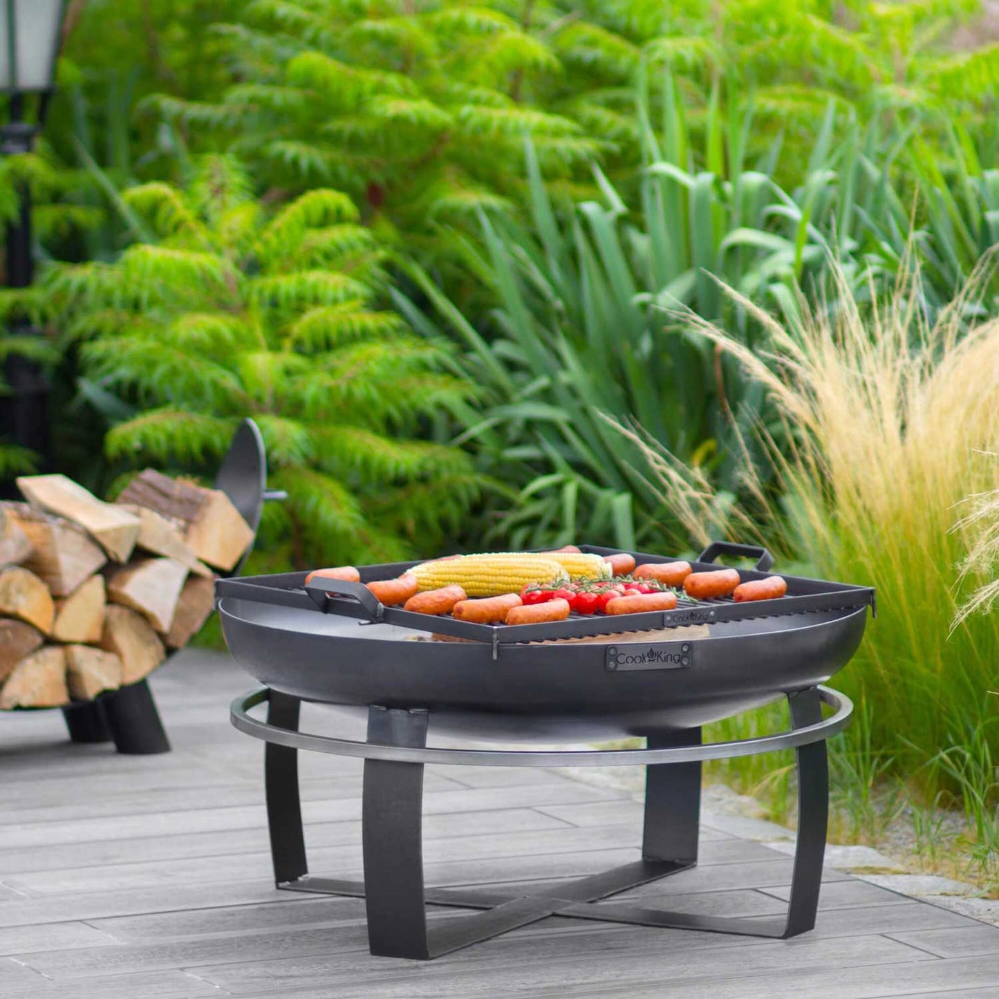 Feuerschale, Feuerschale Garten, Feuerschale 70cm, Höhe: 36cm, aus Stahl, Cook King Viking, 13