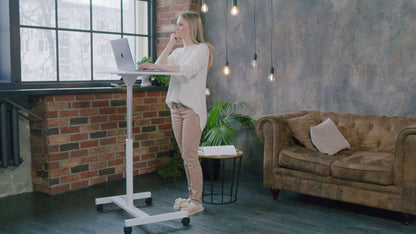 Laptoptisch, Laptoptisch Höhenverstellbar, Gaslift-Regelung, Schreibtisch auf Rollen, Laptoptisch Sofa, Tatkraft Trend, 4
