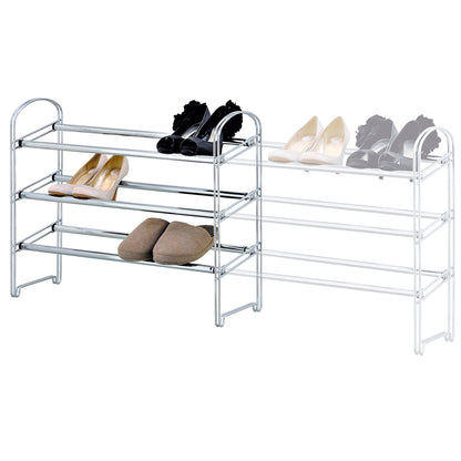 Schuhregal, Schwerlast, 3 Etagen, Ausziehbar Länge 64,5 bis 118 cm, Tatkraft Maestro, 4