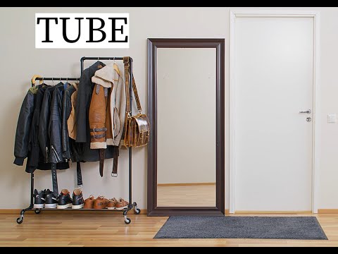 Kleiderständer Stabil, bis 100 kg Belastbar, Schwerlast Garderobenständer auf Rollen mit Schuhregal, Schwarz, Tatkraft Tube